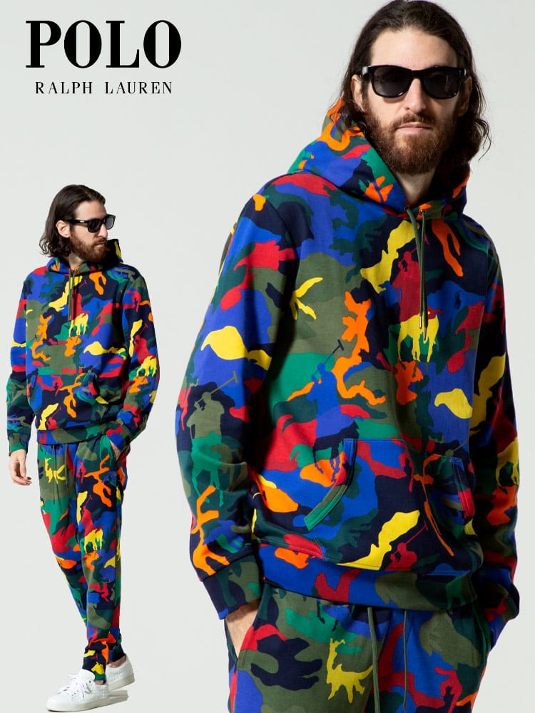 Polo Ralph Lauren (ポロ ラルフローレン) カラフル迷彩 プルオーバー パーカー RL710842908001 メンズ スウェット