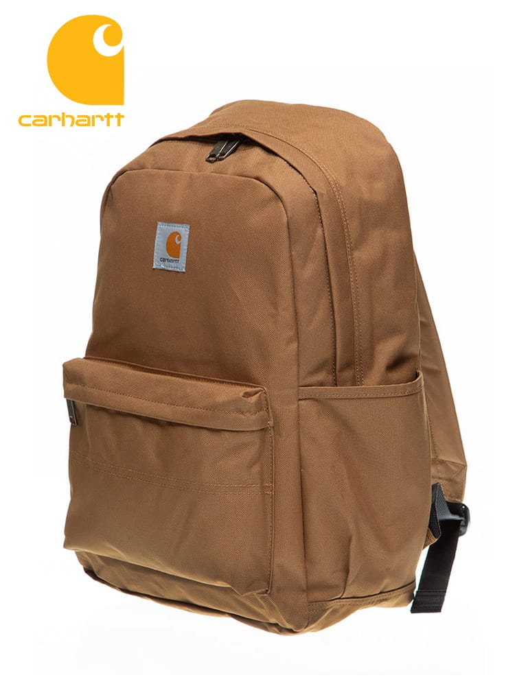 Carhartt (カーハート) 耐久性 撥水加工 ロゴ ジップ バックパック バッグ Essential 21L Laptop Backpack