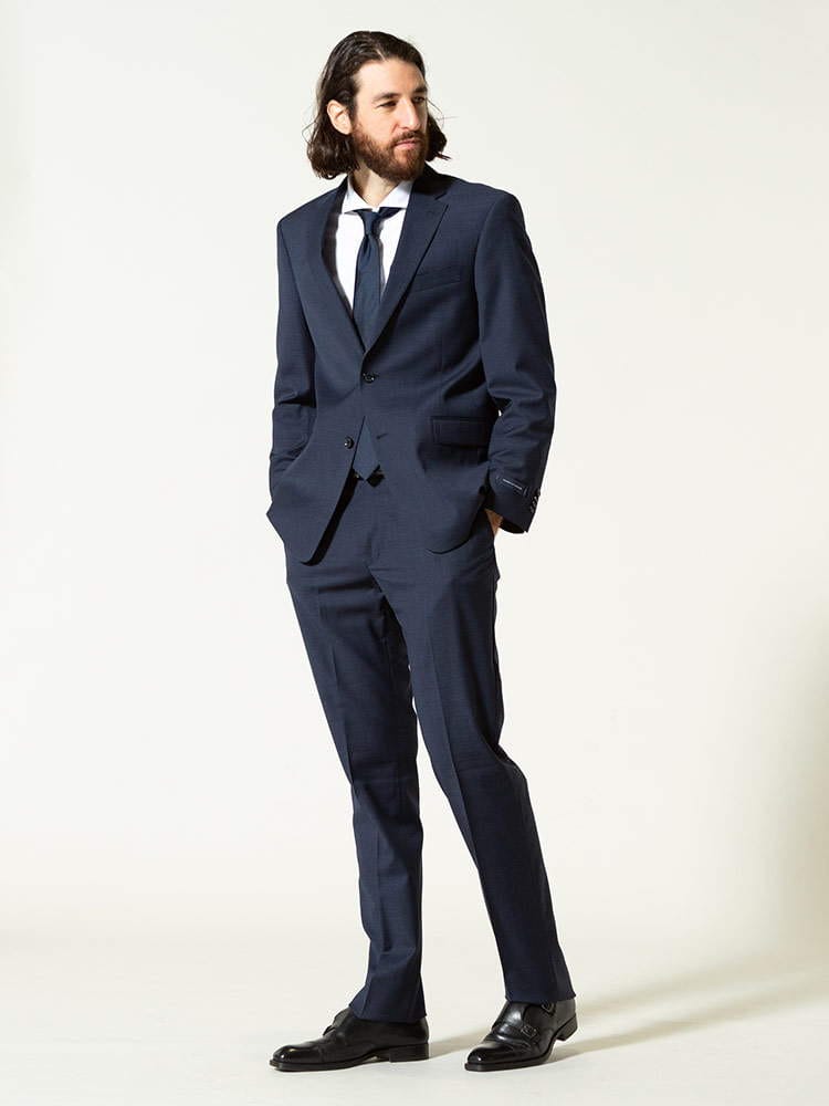 TOMMY HILFIGER (トミーヒルフィガー) ストレッチ マイクロピンチェック シングル 2ツ釦 スーツ TMVAFF2ASB0116C ブランド