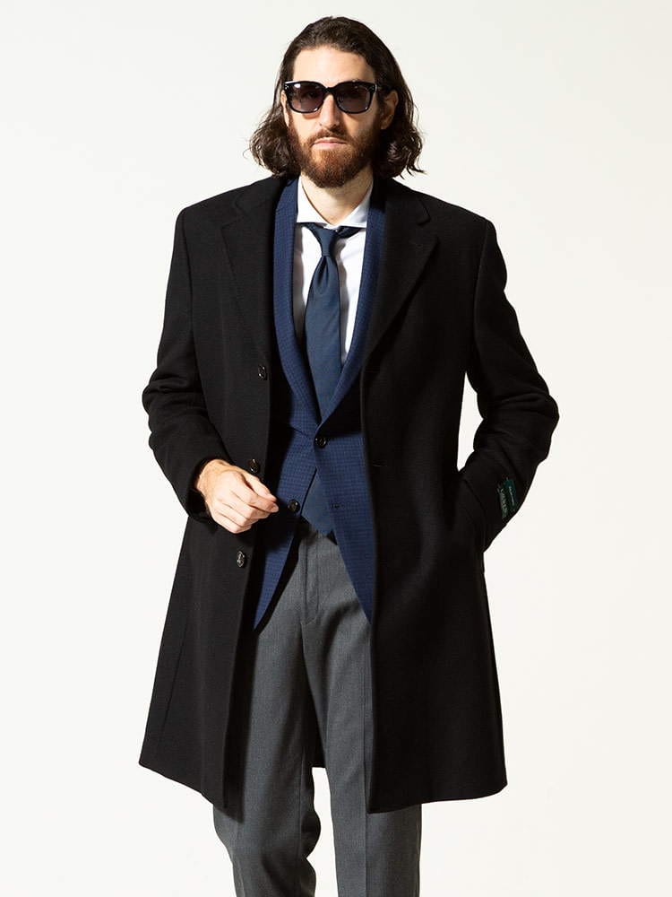 LAUREN RALPH LAUREN (ローレン ラルフローレン) カシミヤ混 無地 シングル コート RLLUTHER1W