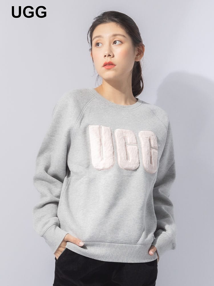 UGG Australia アグオーストラリア ファー ロゴ クルーネック トレーナー LOGO CREWNECK ブランド レディース トップス スウェット UGGL1123718 ロゴ