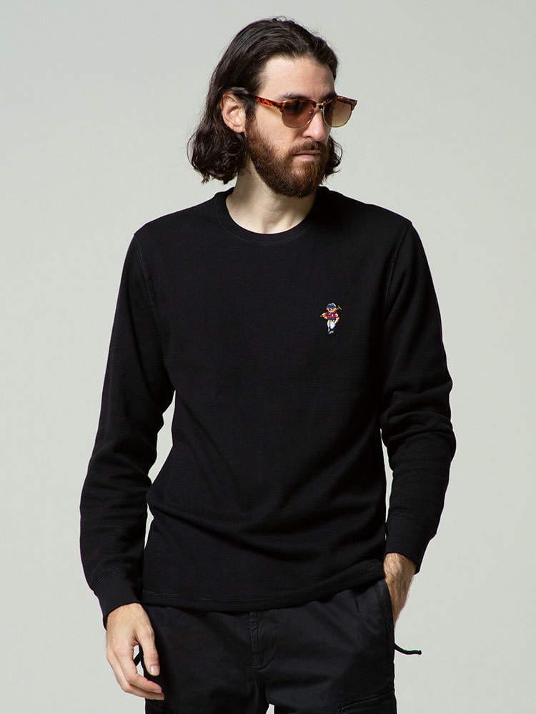 ポロ ラルフローレン POLO RALPH LAUREN ポロベア 刺繍 クルーネック 長袖 ワッフル Tシャツ サーマル ブランド メンズ トップス ロンT RLPW26HRAL