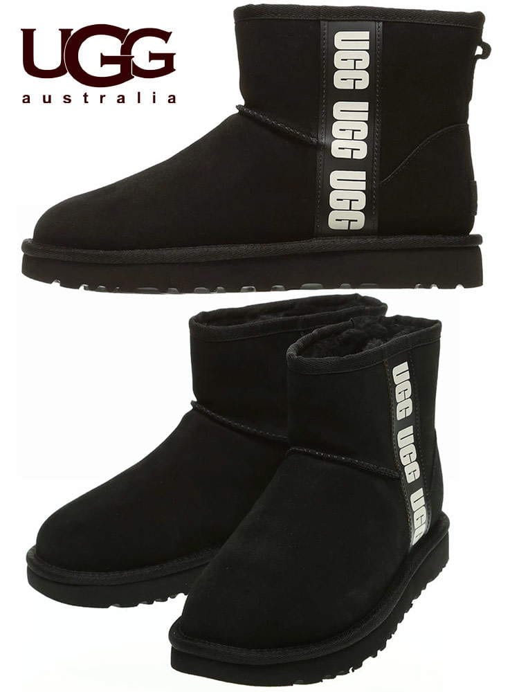 アグ オーストラリア UGG Australia サイド ロゴ ムートンブーツ CLASSIC MINI SIDE LOGO ブランド レディース 靴 ブーツ ショートブーツ UGGL1122558 ロゴ