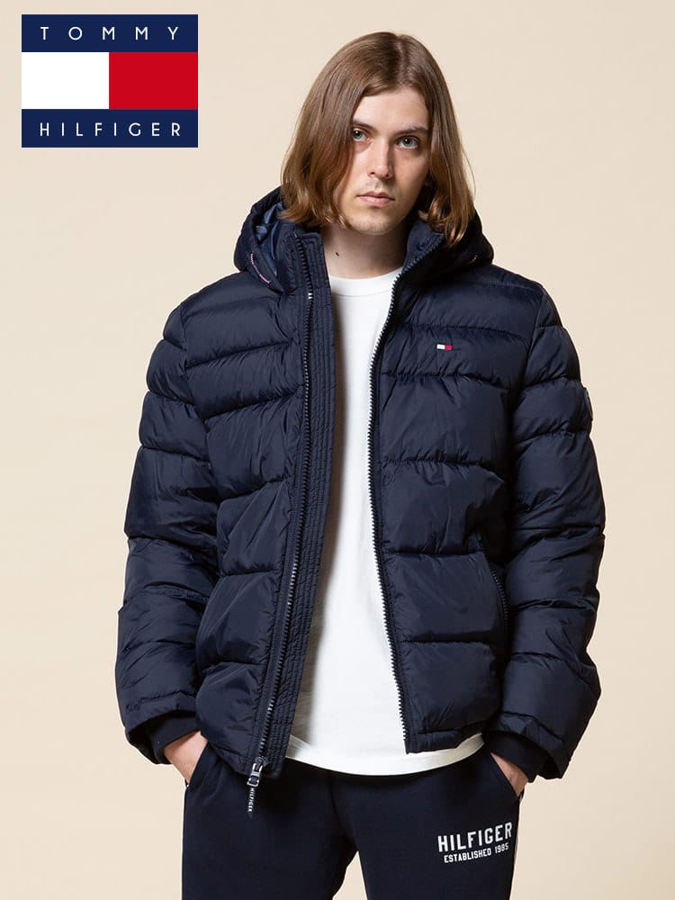 TOMMY HILFIGER (トミーヒルフィガー) 防風 フード フルジップ 中綿 ジャケット ULTRA LOFT