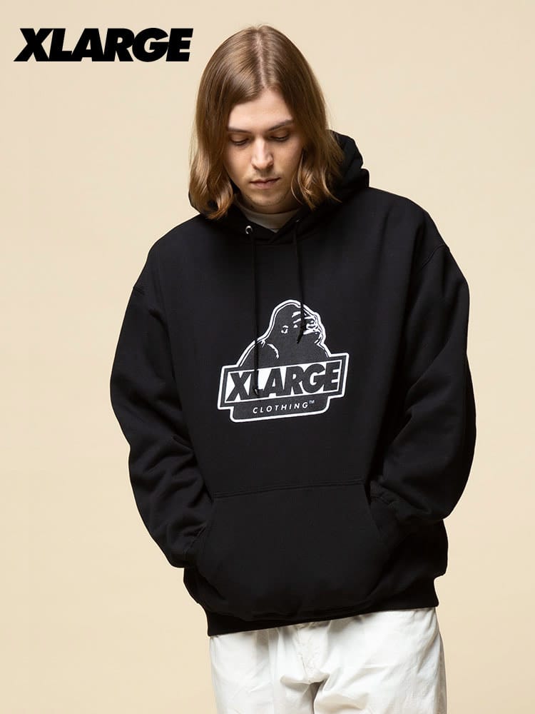 XLARGE (エクストララージ) BIGロゴ刺繍 プルオーバー スウェット パーカー WEB限定