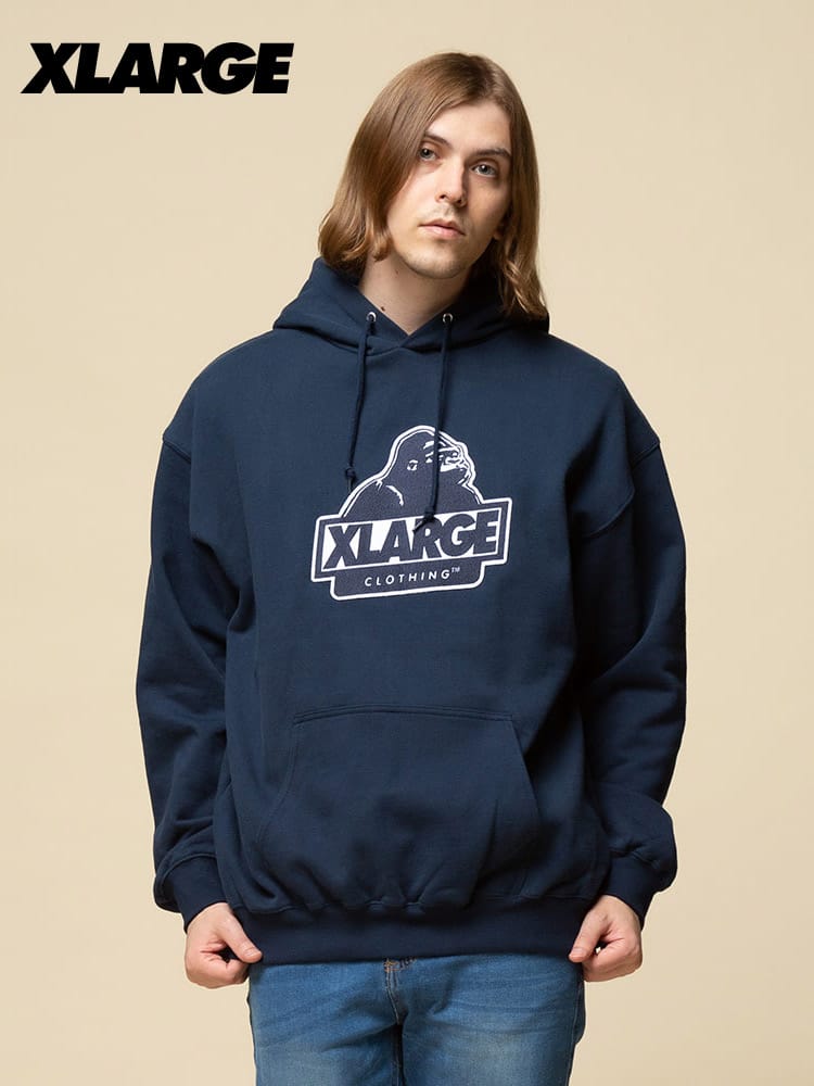XLARGE (エクストララージ) BIGロゴ刺繍 プルオーバー スウェット パーカー WEB限定