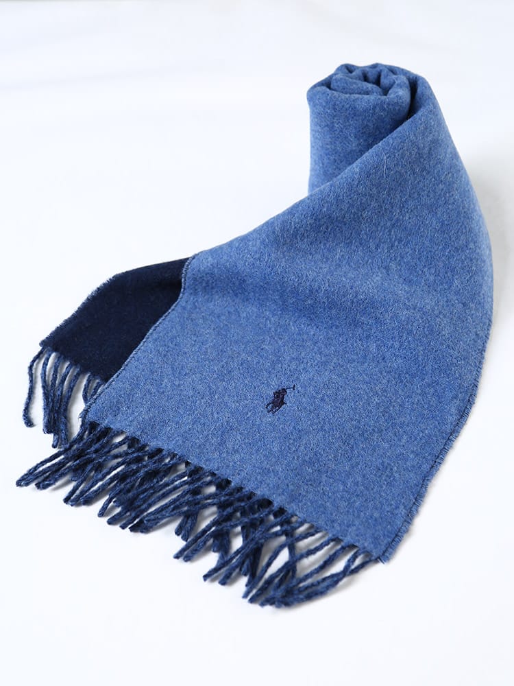 POLO RALPH LAUREN ポロラルフローレン リバーシブル ワンポイント マフラー ブランド メンズ レディース マフラー ウール RLPC0455