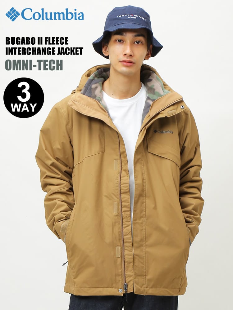 Columbia (コロンビア) 3WAY フリースライナー フルジップ ジャケット OMNI-TECH BUGABO II FLEECE INTERCHANGE JACKET