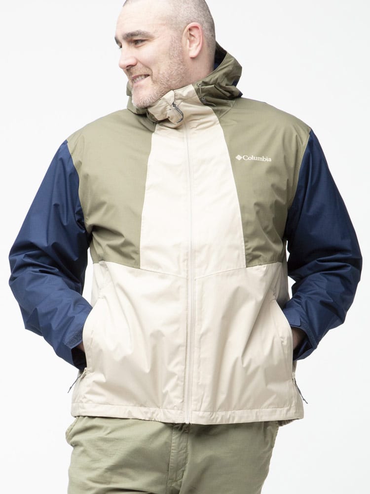 大きいサイズ メンズ Columbia (コロンビア) 裏メッシュ フード フルジップ ジャケット OMNI-TECH INNER LIMITS Ⅱ JACKET 雨の日 梅雨
