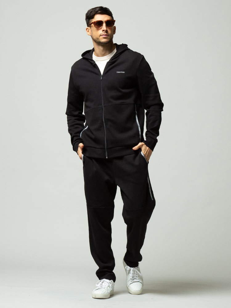 CALVIN KLEIN カルバンクライン ロゴ刺繍 ジップパーカー ロングパンツ セットアップブランド メンズ セット セットアップ CK40FC409410