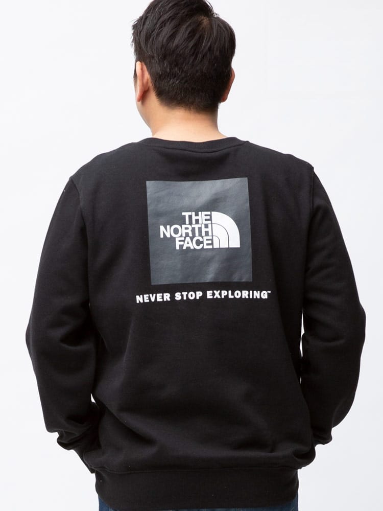 大きいサイズ メンズ THE NORTH FACE (ザ ノースフェイス) 裏起毛 バックBOXロゴ クルーネック トレーナー BOX NSE CREW