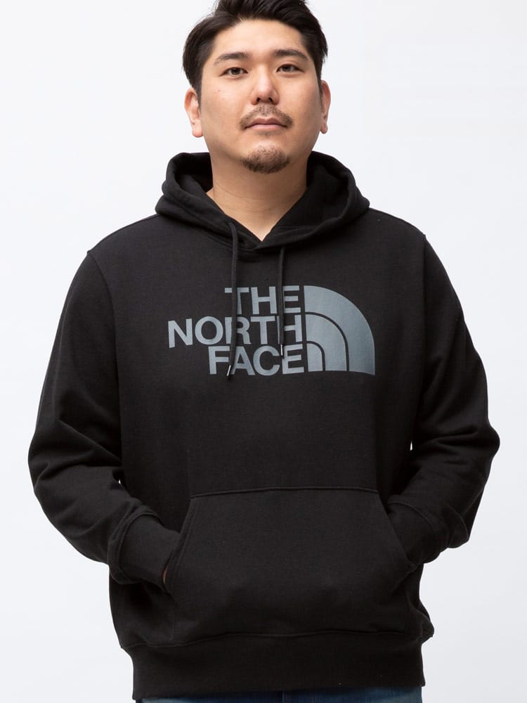 大きいサイズ メンズ THE NORTH FACE (ザ ノースフェイス) 裏起毛 フロントロゴ プルオーバー パーカー HALF DOME PO HDY