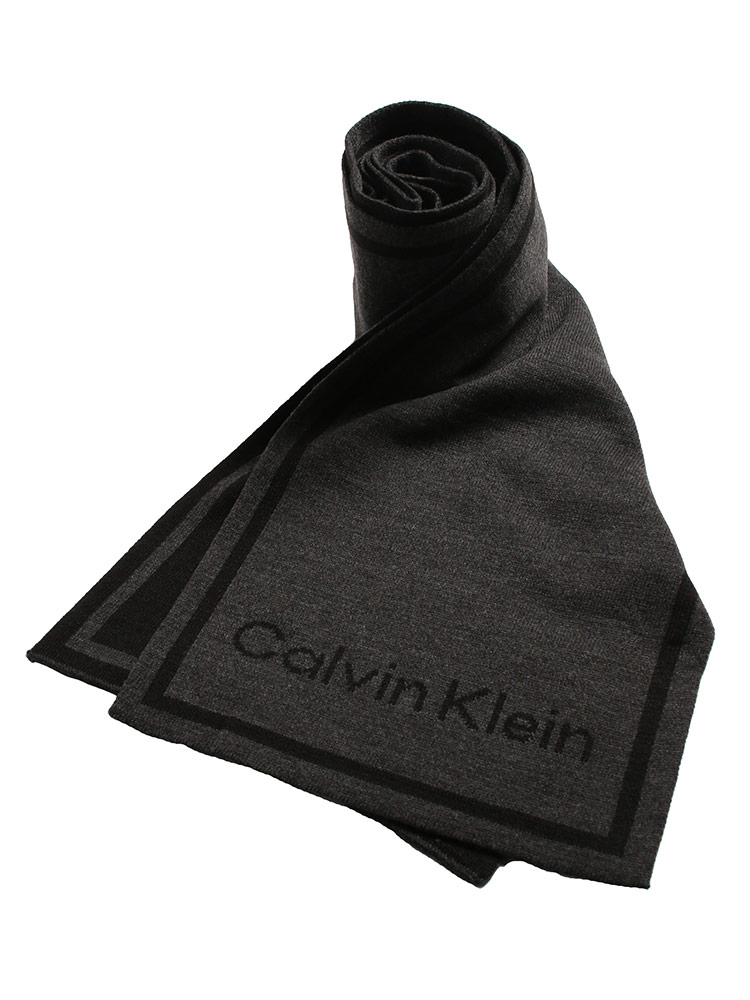 Calvin Klein (カルバンクライン) リバーシブル ロゴ マフラー CK200041C