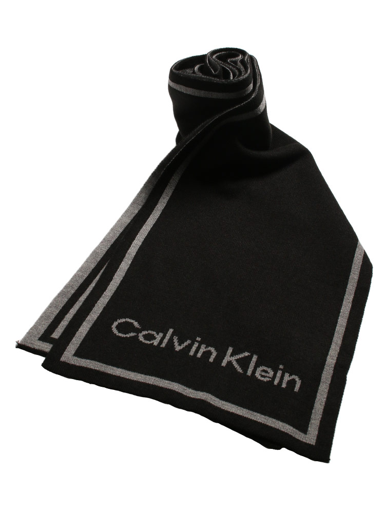 Calvin Klein (カルバンクライン) リバーシブル ロゴ マフラー CK200041C