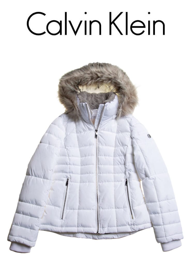 Calvin Klein (カルバンクライン) フェイクファー フード フルジップ 中綿 ブルゾン CKLCW103386 レディース