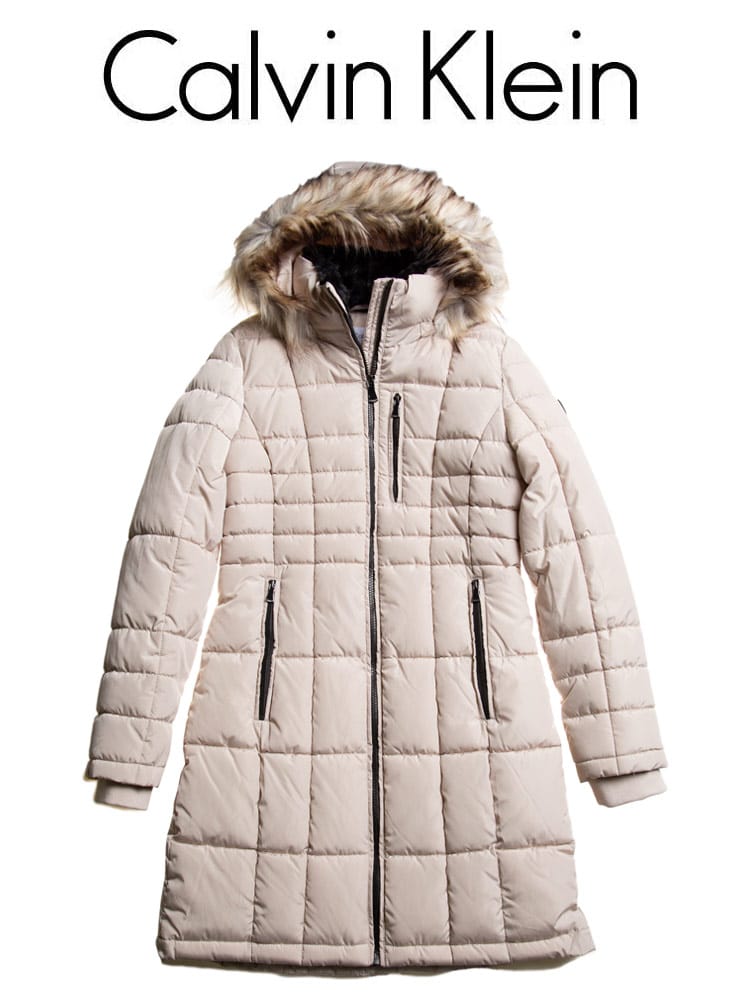 Calvin Klein (カルバンクライン) フェイクファー フード フルジップ ロング 中綿 ブルゾン CKLCW133375 レディース ブランド