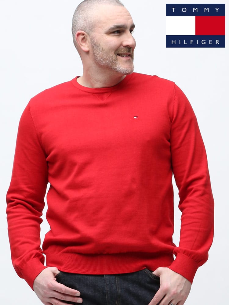 TOMMY HILFIGER トミーヒルフィガー ワンポイント クルーネック 長袖 