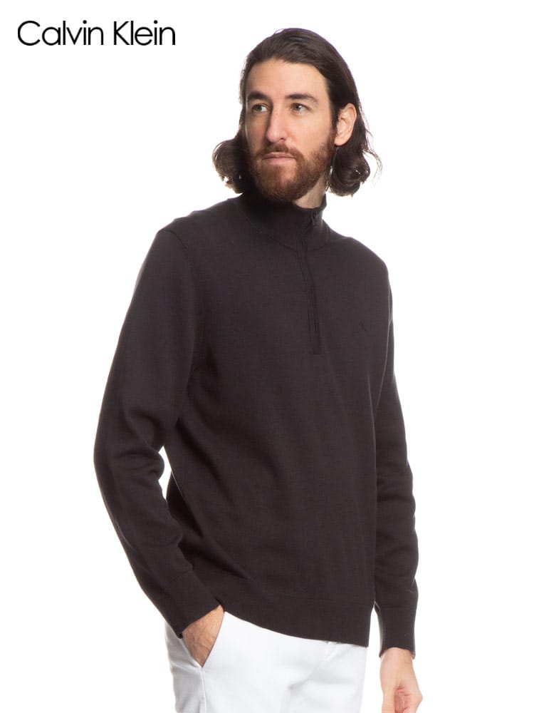 Calvin Klein (カルバンクライン) ハーフジップ スタンド 長袖 ニット CK40CM315