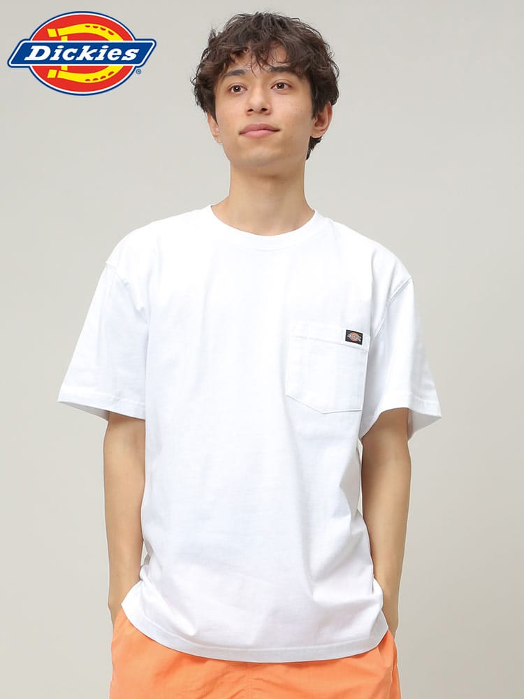 Dickies (ディッキーズ) 綿100％ ポケット クルーネック 半袖 Tシャツ HEAVYWEIGHT POCKET TEE