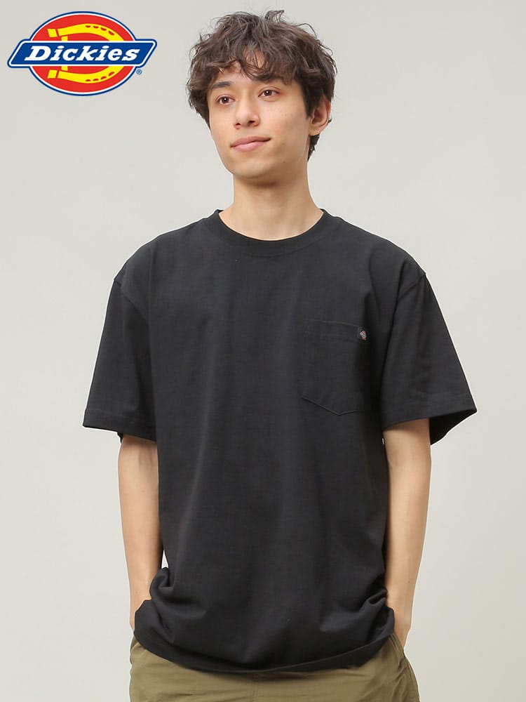 Dickies (ディッキーズ) 綿100％ ポケット クルーネック 半袖 Tシャツ HEAVYWEIGHT POCKET TEE