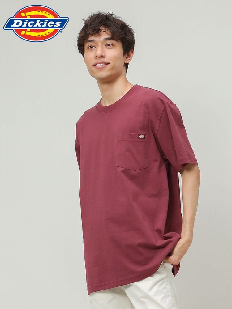 Dickies (ディッキーズ) 綿100％ ポケット クルーネック 半袖 Tシャツ HEAVYWEIGHT POCKET TEE
