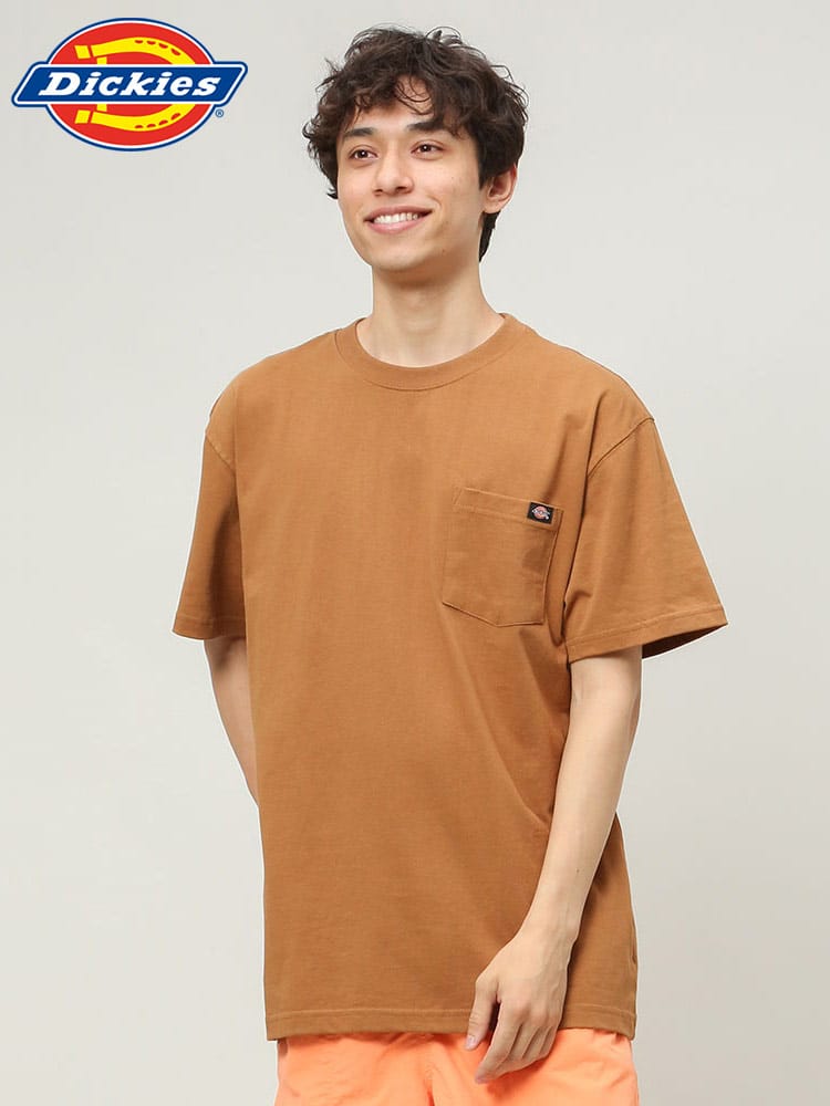 Dickies (ディッキーズ) 綿100％ ポケット クルーネック 半袖 Tシャツ HEAVYWEIGHT POCKET TEE