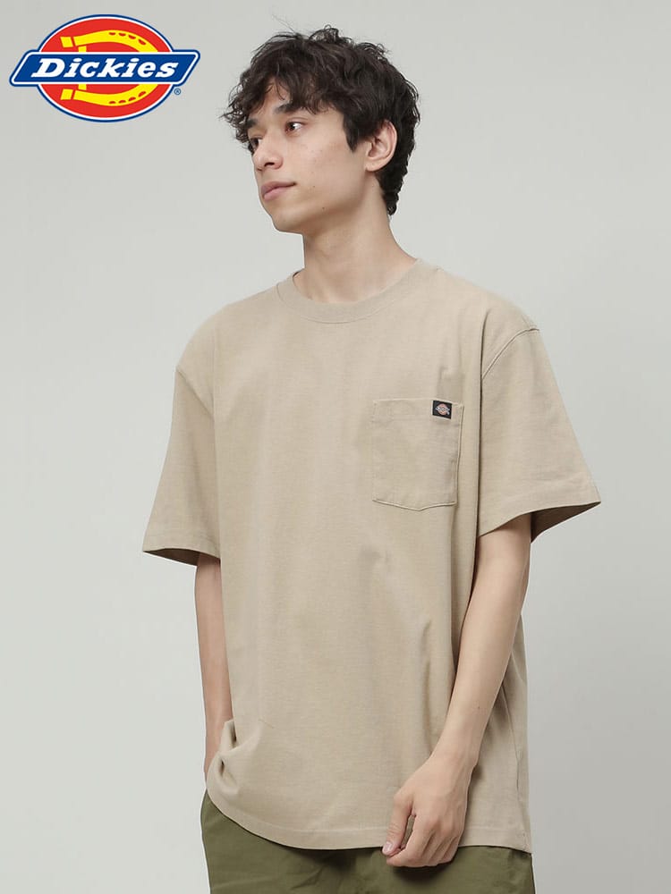 Dickies (ディッキーズ) 綿100％ ポケット クルーネック 半袖 Tシャツ HEAVYWEIGHT POCKET TEE