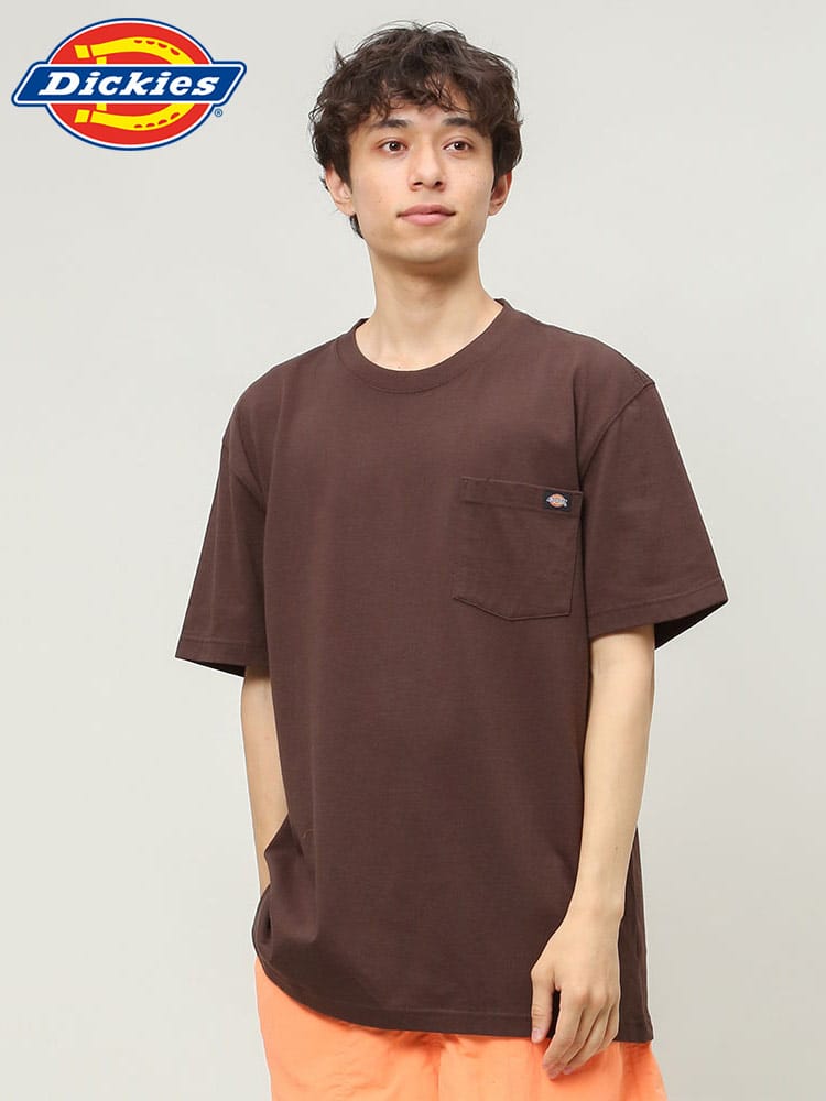 Dickies (ディッキーズ) 綿100％ ポケット クルーネック 半袖 Tシャツ HEAVYWEIGHT POCKET TEE