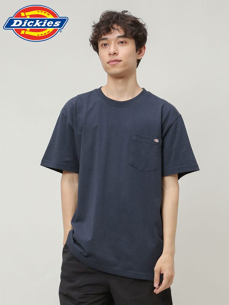 Dickies (ディッキーズ) 綿100％ ポケット クルーネック 半袖 Tシャツ HEAVYWEIGHT POCKET TEE