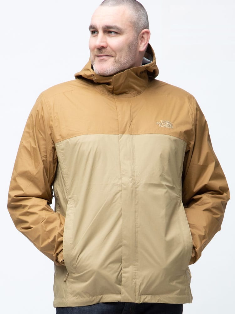大きいサイズ メンズ THE NORTH FACE (ザ ノースフェイス) ロゴ刺繍 切り替え フルジップ ジャケット DRYVENT VENTURE 2 JKT 雨の日 梅雨