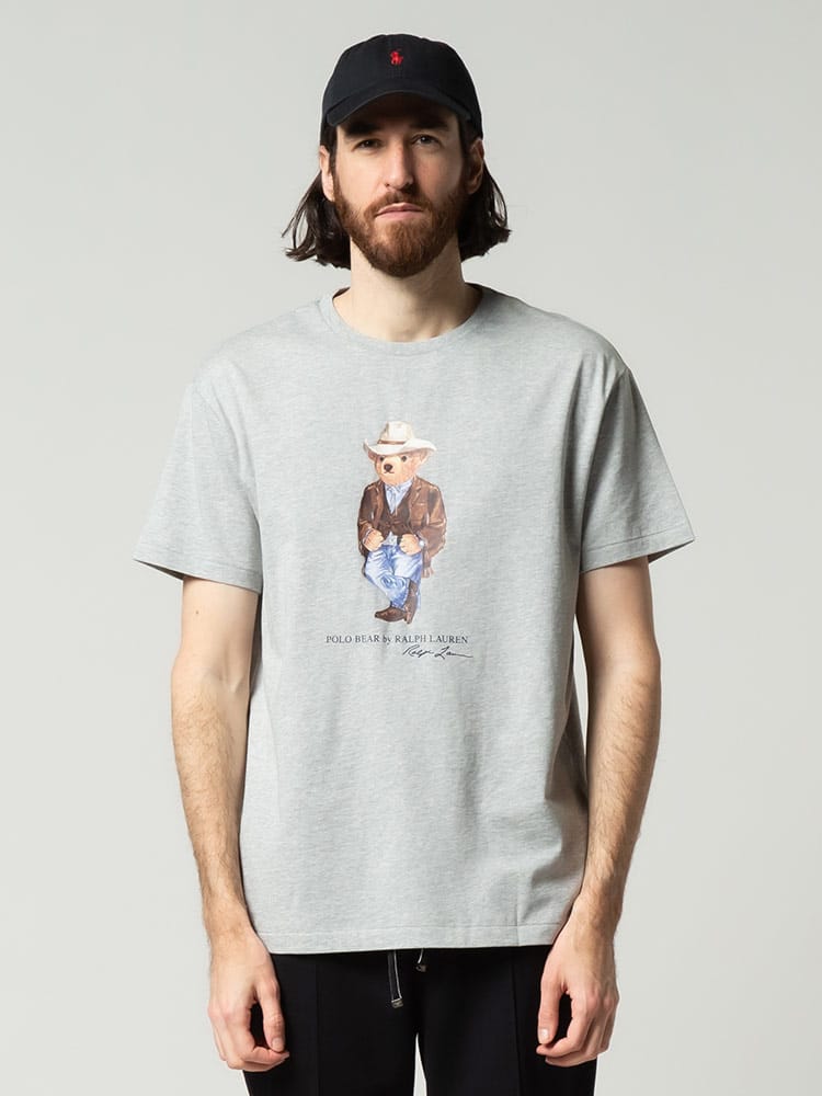 POLO RALPH LAUREN (ポロ ラルフローレン) BEAR プリント クルーネック 半袖 Tシャツ RL710858039 22fd IP ブランド