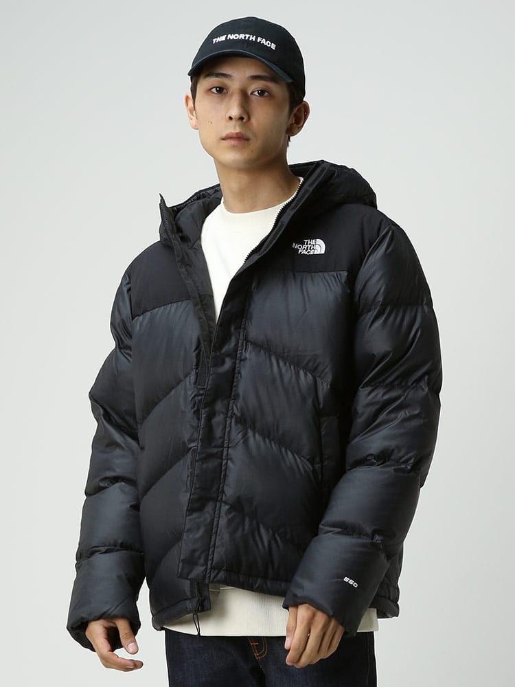 THE NORTH FACE (ザ ノースフェイス) ロゴ刺繍 フード フルジップ ダウンジャケット 550 BALHAM DWN JKT