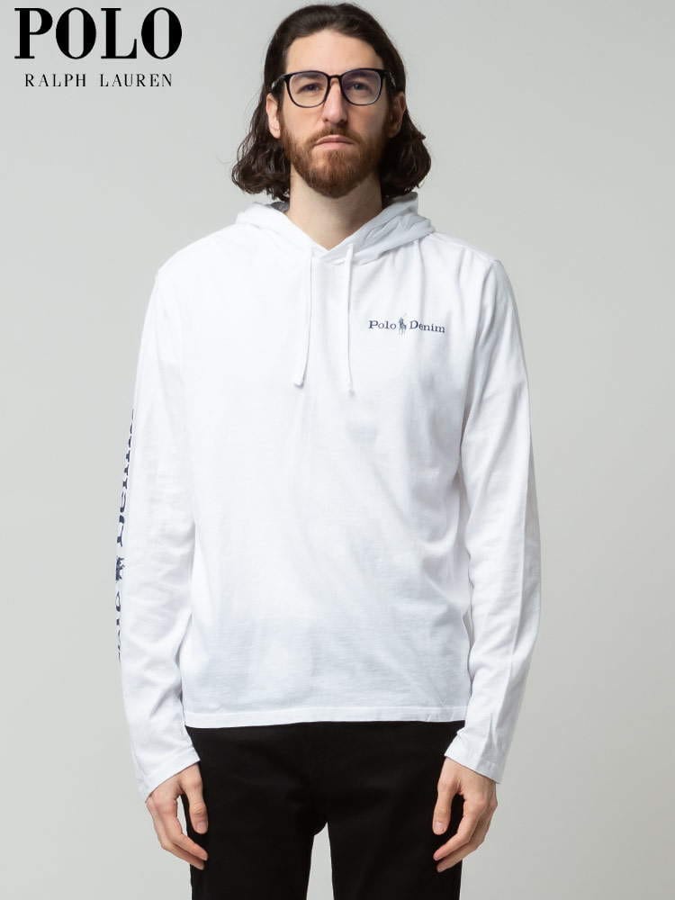 POLO RALPH LAUREN (ポロラルフローレン) 袖ロゴ フード プルオーバー 長袖 Tパーカー RL710850542 ブランド メンズ スウェット