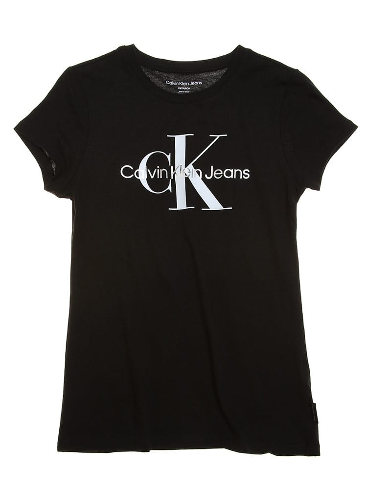 Calvin Klein (カルバンクライン) フロントロゴ クルーネック 半袖 Tシャツ CKLCJ1T1035 レディース ロゴ ブランド 大きいサイズ