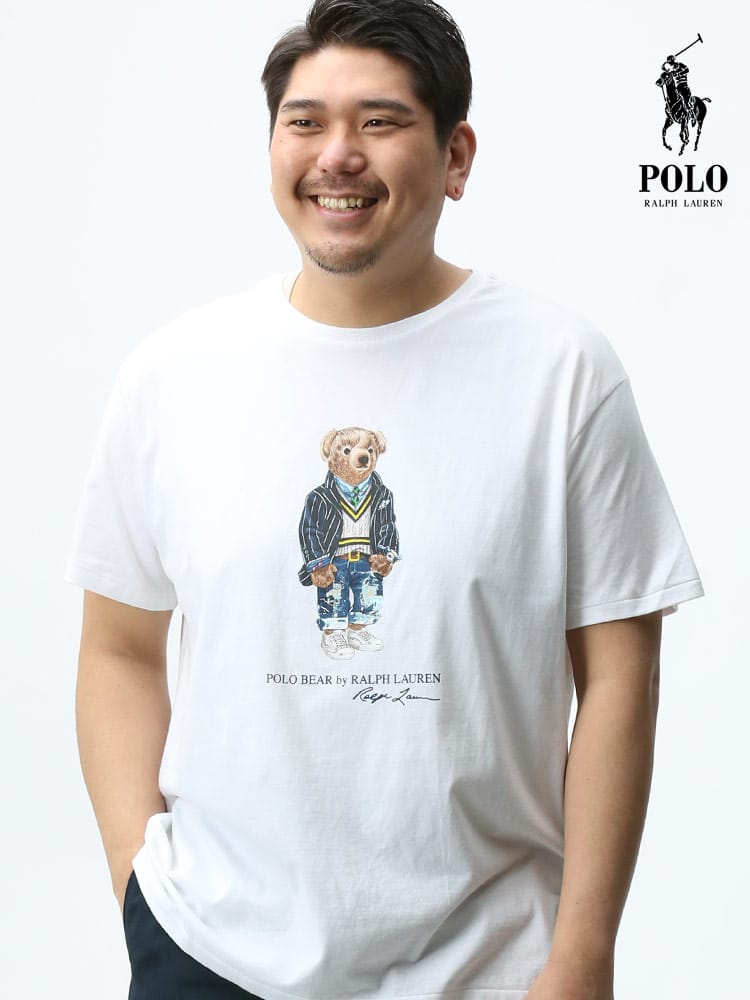大きいサイズ メンズ POLO RALPH LAUREN ポロ ラルフローレン ベアプリント クルーネック 半袖 T 1XL 2XL トップス Tシャツ カットソー 大きいサイズの服 公式通販