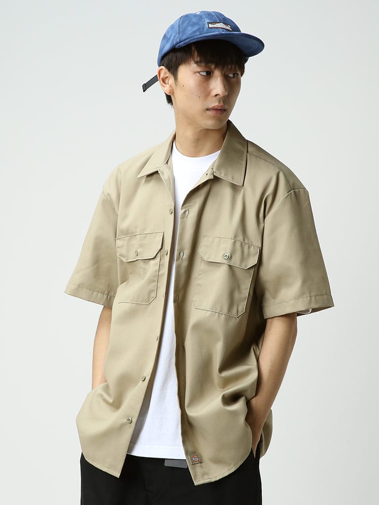 Dickies (ディッキーズ) ツイル ポケット 半袖 ワークシャツ ORIGINAL FIT