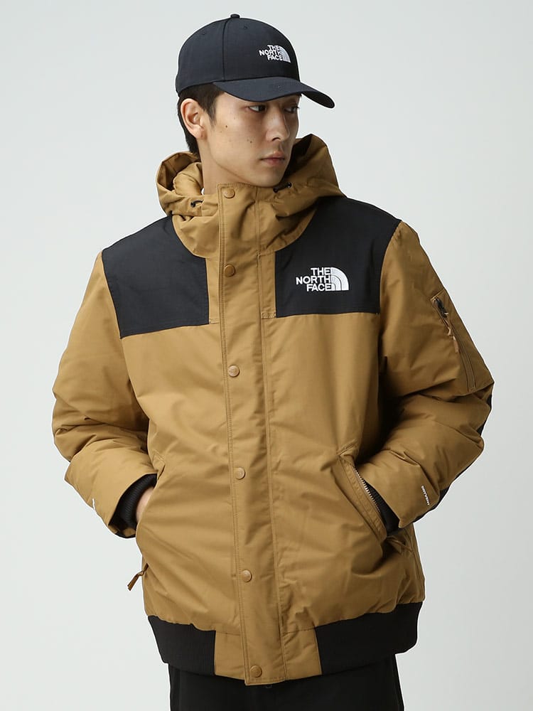 THE NORTH FACE (ザ ノースフェイス) ロゴ刺繍 フード フルジップ ダウンジャケット 550 NEWGTN SHORT DOWN