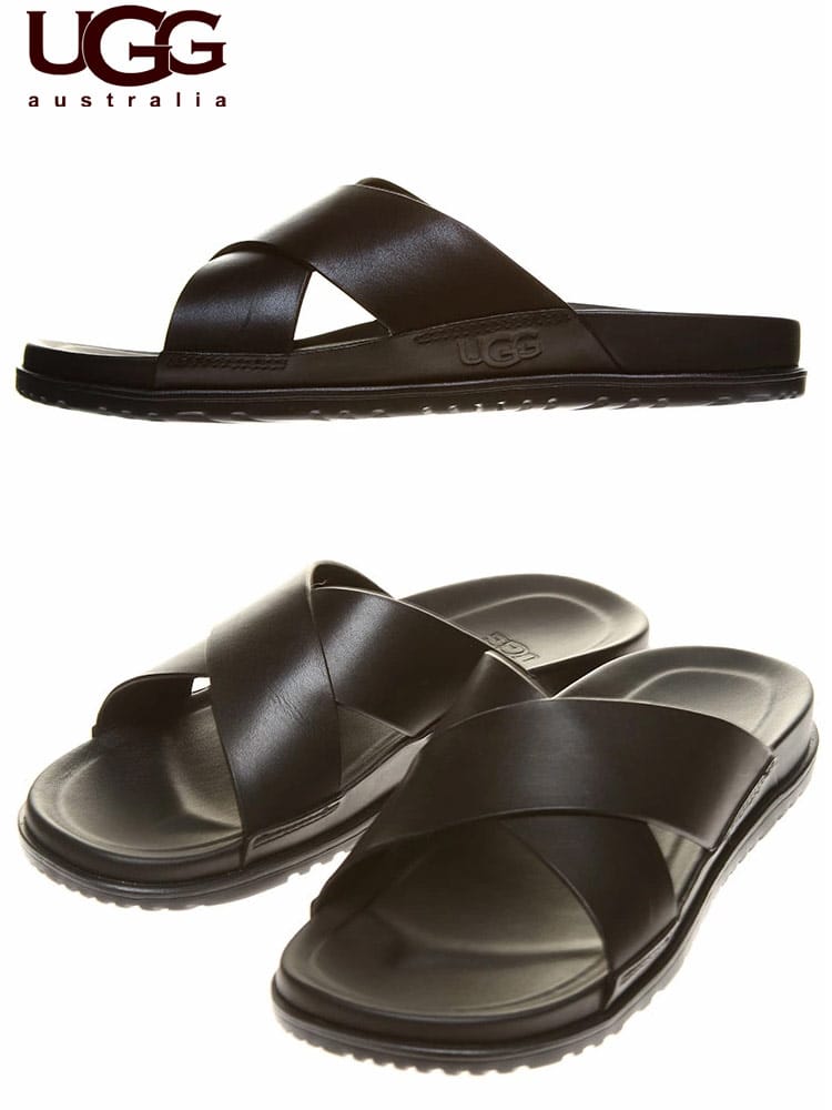 UGG Australia (アグ オーストラリア) レザーストラップ サンダル M WAINSCOTT SLIDE UGG1117476S2 22fd IP