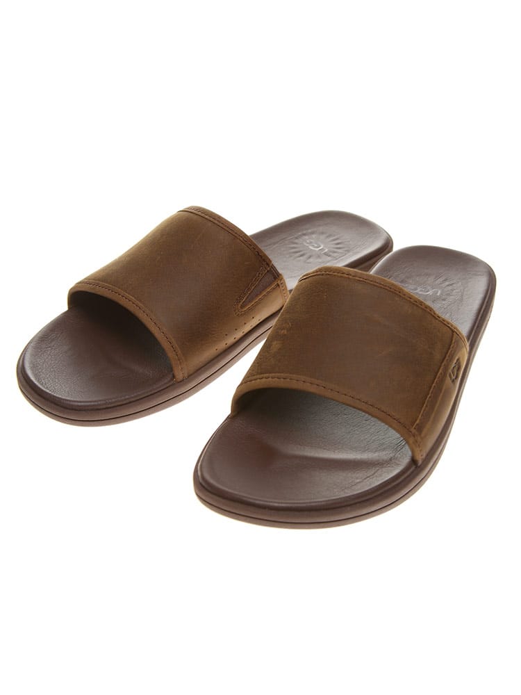アグ メンズ サンダル UGG Australia (アグ オーストラリア) スライドサンダル レザー  ブランド 大きいサイズ M SEASIDE SLIDE UGG1117656S2 22fd IP