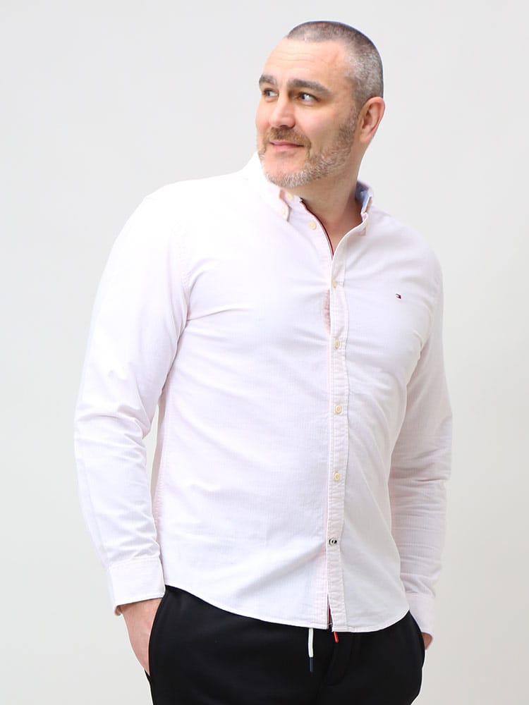 TOMMY HILFIGER トミーヒルフィガー ストライプ ボタンダウン 長袖 オックスシャツ NEW ENGLAND STRIPE OXF SHIRT 大きいサイズ メンズ