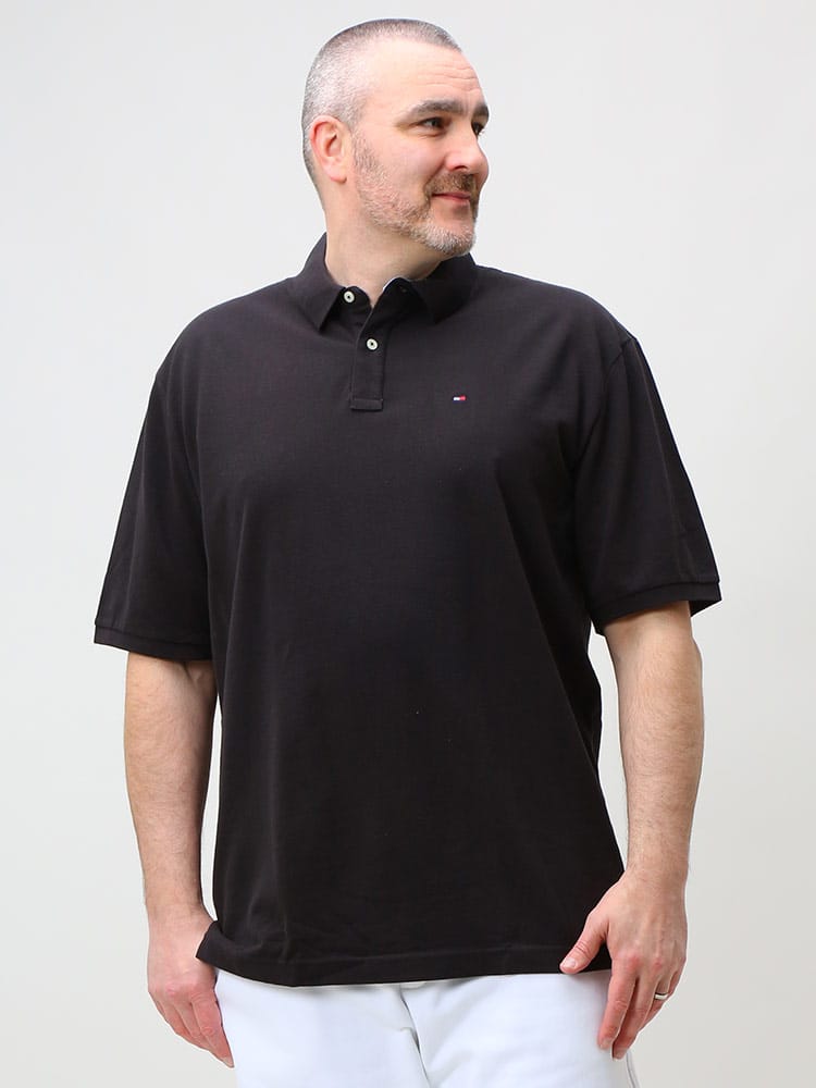 TOMMY HILFIGER トミーヒルフィガー 綿100％ ワンポイント 半袖 ポロシャツ IVY POLO SHIRT CLF 大きいサイズ メンズ