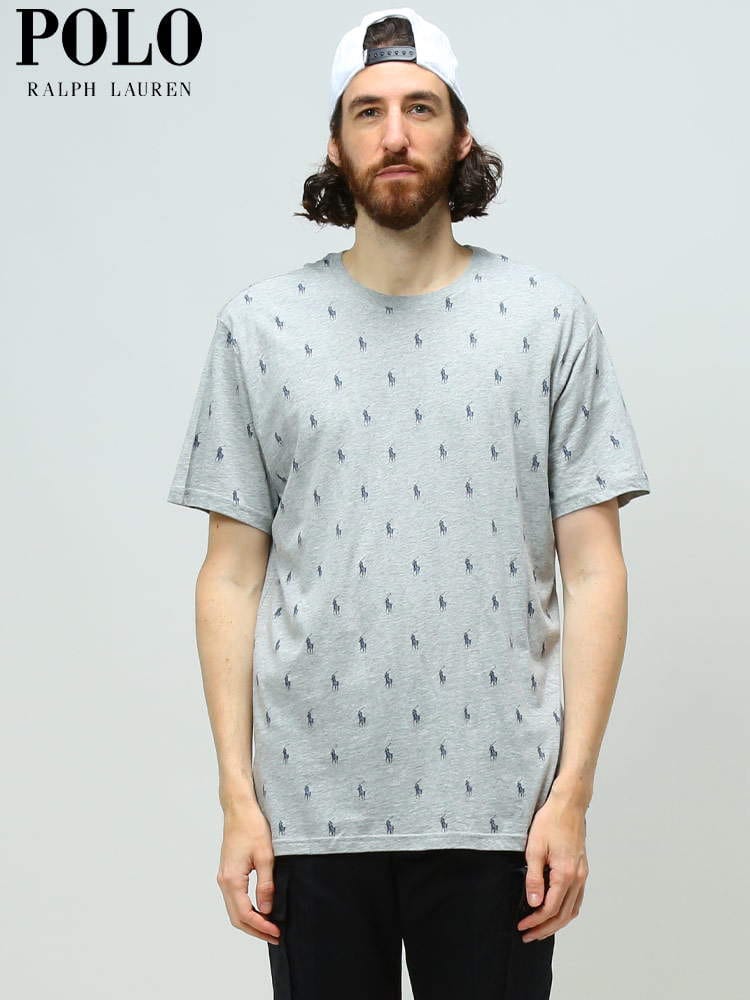 POLO RALPH LAUREN ポロ ラルフ ローレン メンズ Tシャツ 半袖 ブランド PONY総柄 クルーネック 大きいサイズ RLPL88FR