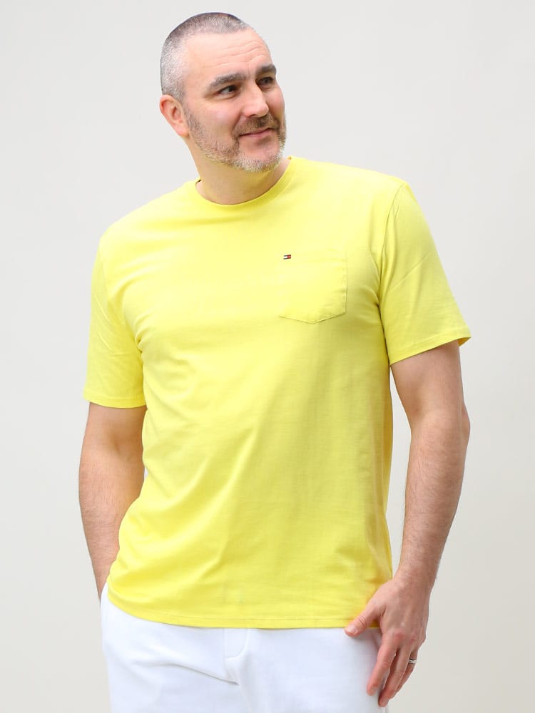 TOMMY HILFIGER トミーヒルフィガー ポケット クルーネック 半袖 Tシャツ SS CREW TEE 大きいサイズ メンズ