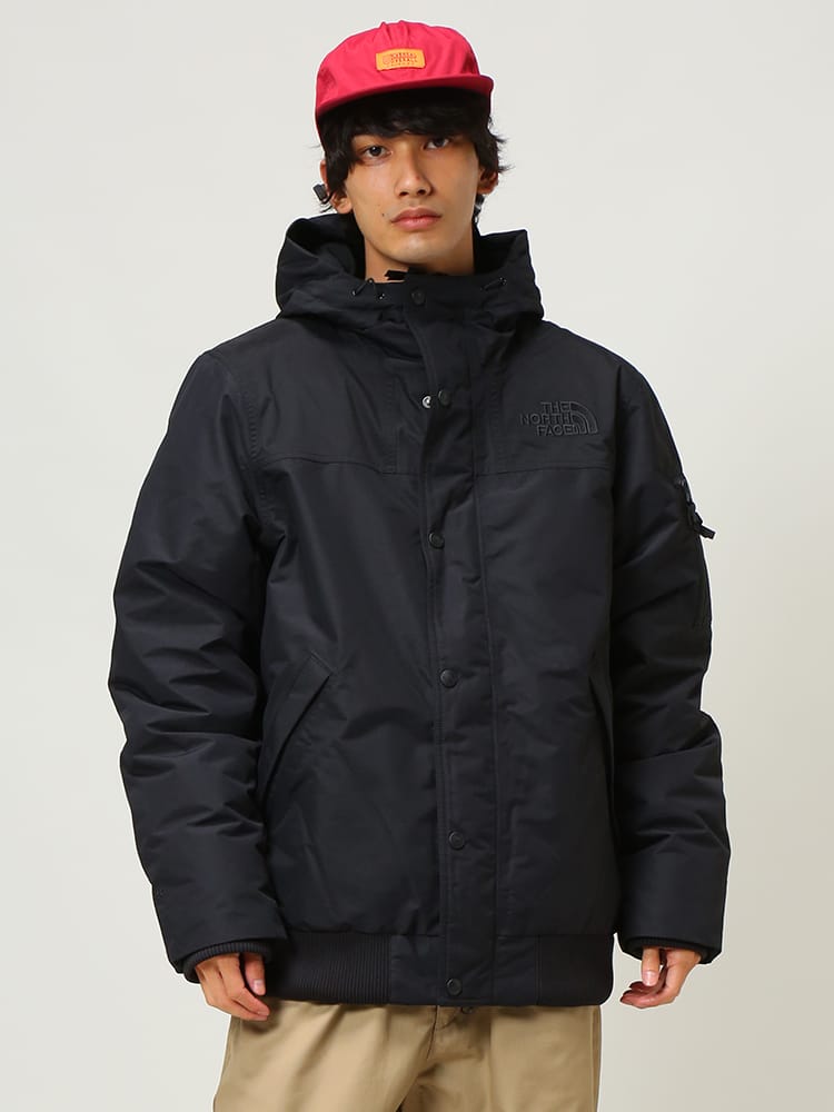 THE NORTH FACE (ザ ノースフェイス) ロゴ刺繍 フード フルジップ ダウンジャケット DRYVENT NEWINGTON JKT