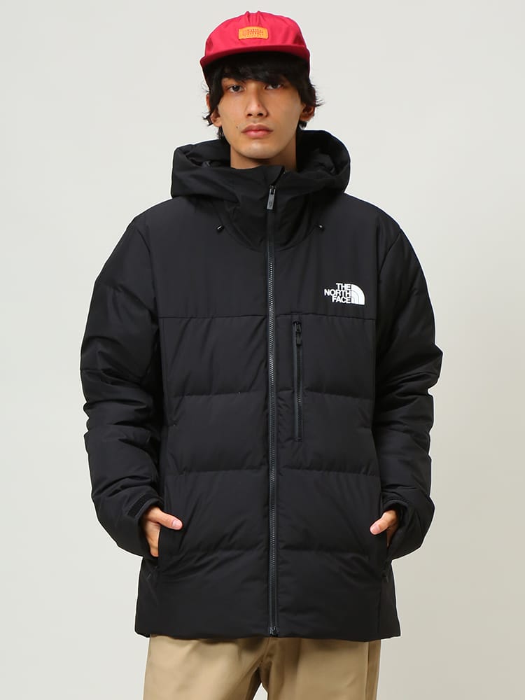 THE NORTH FACE (ザ ノースフェイス) ロゴプリント フード フルジップ ダウンジャケット 550 PRIMALOFT CREFRE DWN JKT