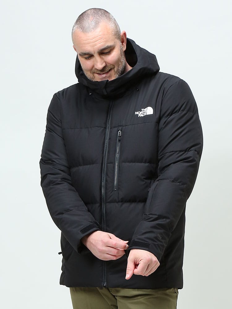 大きいサイズ メンズ THE NORTH FACE (ザ ノースフェイス) Primaloft ロゴプリント フルジップ ダウンジャケット 550 CREFRE DWN JKT