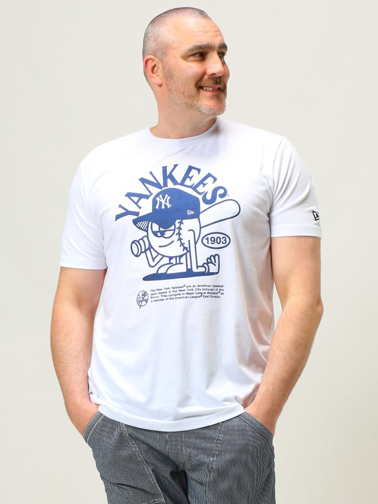 大きいサイズ メンズ NEW ERA (ニューエラ) フロントプリント クルーネック 半袖 Tシャツ MLB TEE TREND