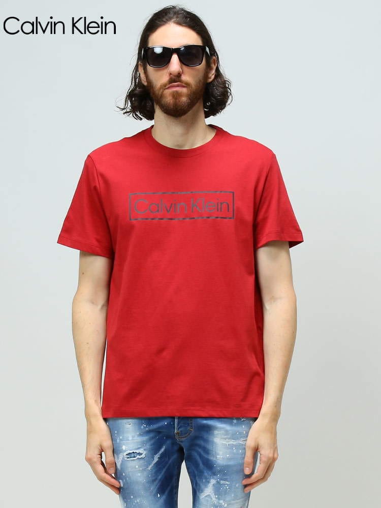 Calvin Klein カルバンクライン メンズ Tシャツ 半袖 ブランド BOX ロゴ クルーネック 大きいサイズ CK40HM800