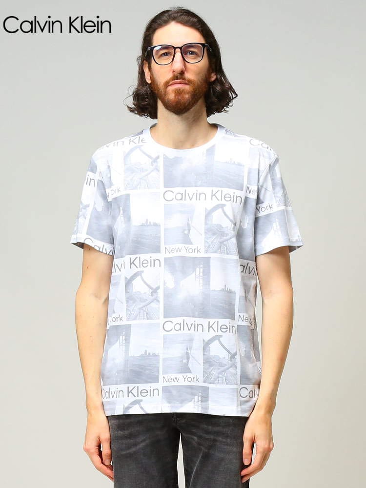 Calvin Klein (カルバンクライン) フォトプリント クルーネック 半袖 Tシャツ CK40IC815