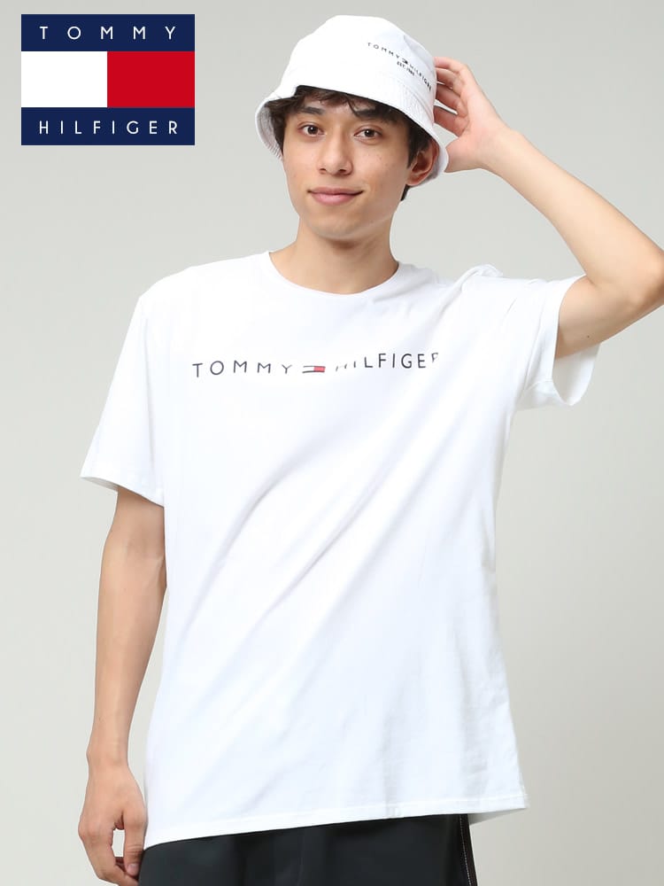 TOMMY HILFIGER (トミーヒルフィガー) ロゴプリント クルーネック 半袖 
